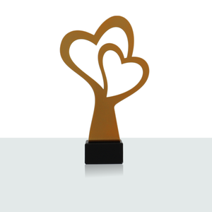 Statua in metallo cuore 21,0 cm - Product Image 1