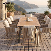 Fauteuil de jardin en aluminium tressé moderne et biologique pour l'extérieur, mobilier de resort, vente en gros