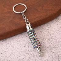 Mode Vintage Turbo Keychain Suspension en alliage de zinc en métal avec amortisseur imprimé UV pour les amateurs de voiture Mooding