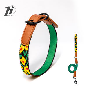 OEM personalizado elástico perro <span class=keywords><strong>Collar</strong></span> cómodo cuero elástico gato <span class=keywords><strong>Collar</strong></span> Correa conjunto de alta visibilidad - Product Image 1