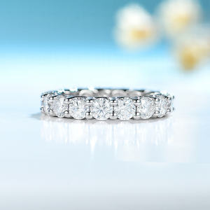 Bijoux personnalisés faits à la main, bagues en argent sterling 925 pour femmes, 5 carats de moissanite, bijoux fins pour mariage, fiançailles, promesse - Product Image 2