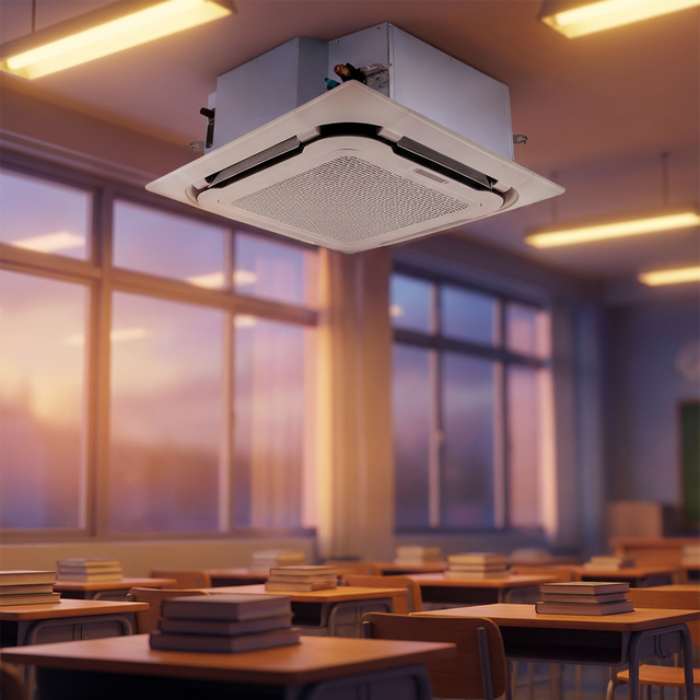 Heavy Duty Commercial Cassette Air Conditioner 5 HP AC/DC Motor High Efficiency 360 Degree Air Supply Eco-Friendly Engine UVC
