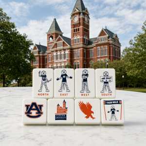 Fichas de Mahjong de Diseño Temático de la Universidad Auburn con Diseño de Águila de Combate y Tigre de Auburn, Mahjong Universitario para Entretenimiento - Product Image 5