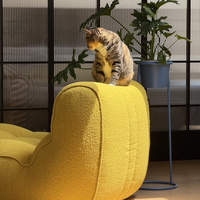 Canapé de relaxation moderne modulaire en tissu capitonné avec fonction inclinable pour la maison, fauteuil pouf de salon en mousse compressée
