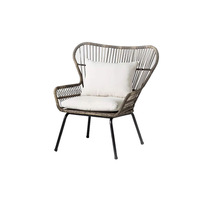 Ensemble de trois pièces de table et chaises de balcon en rotin pour l'extérieur/l'intérieur - Meubles élégants et modernes à structure en aluminium pour jardins de luxe