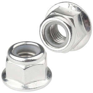 304 Stainless Steel Nylon Hex Flange Lock <b>Nut</b> - Product Image 2