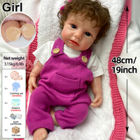 Poupée Reborn en Silicone Plein Corps 12/18 pouces, Personnalisable en Usine, Poupée Nouveau-né Réaliste avec Cheveux Personnalisés et Bouche Ouvrable pour Collectionneur