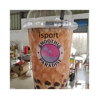 Grande tasse à bulles de thé au lait gonflable / Grande tasse à thé au lait gonflable Bouteille à boisson avec impression pour la publicité