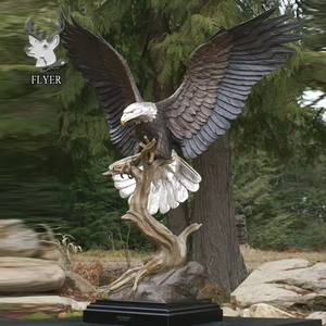 Estatua de Animal de bronce de tamaño real para exteriores, escultura de águila de gran tamaño - Product Image 3