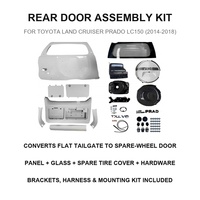 Ensemble de hayon pour Toyota Land Cruiser Prado LC150, porte arrière avec porte-roue de secours en verre, peint en blanc, 4x4