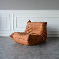 Nouveau Fauteuil Designer 2026 pour Salon et Chambre, Chaise de Loisirs en Tissu et Cuir pour Petits Appartements