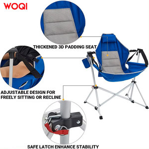 Silla Plegable para Camping Woqi, Color Azul, Marco de Aluminio, Tela Oxford, Silla de Playa y Jardín para Exteriores con Almohada, Estilo Mochila Compacta - Product Image 4