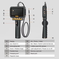 Endoscope industriel automobile AUTOOL SVB208 avec 6 lumières, caméra d'inspection de 6,25 mm IPS pour réparation automobile, pour IMG et vidéo