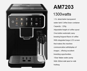 Mini Macchina da Caffè <span class=keywords><strong>Elettrica</strong></span> Programmabile Commerciale Automatica con un Solo Pulsante, Macchina per Cappuccino con Serbatoio per il Latte - Product Image 3