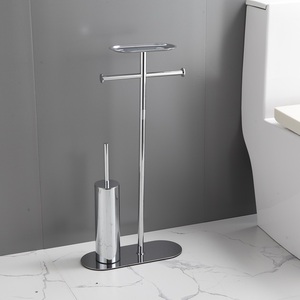 Combo Stainless Steel <strong>Toilet</strong> <strong>Paper</strong> <strong>Holder</strong> <strong>Stand</strong> With <strong>Toilet</strong> Brush Storage Top <strong>Holder</strong> - Product Image 3