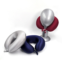 Oreiller de voyage 100% soie de mûrier 22 Momme, oreiller de voyage en soie véritable pour soulager la douleur et favoriser le sommeil, oreiller de voyage en soie pour avion