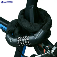 MAXFORD Chaîne de sécurité antivol pour vélo électrique de montagne, cadenas à code à 5 chiffres, chaîne de sécurité pour moto et vélo 6x900MM