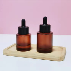 Thick Wall 30ml 1oz 50ml 20ml Clear Frosted Cosmetic Serum Glass Dropper <b>Bottles</b> <b>Empty</b> for Hair Face Essential Oil - Product Image 2