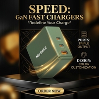 Chargeurs rapides GaN 100W, adaptateur mural USB C, chargeur multi-ports PD, bloc de charge de voyage, accessoires mobiles, produit tendance 2026