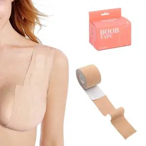 Boob Tape En Backless Tepel Cover Set, Ademende Borstlift Tape Voor Borstlift Met Borstbloemblaadjes Voor A-E Cup Boob Tape