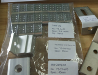 Clips de câble solaire en acier inoxydable, clips de fixation pour câble photovoltaïque en terre cuite, certifiés ISO/CE