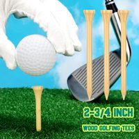 Haute qualité 70mm Original bambou Golf Tee Durable boule en bois Tee avec limite ongles pratique accessoires