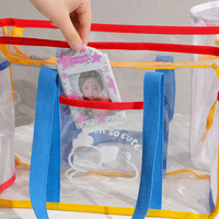 Transparent PVC dames grande capacité luxe sac fourre-tout femmes épissage épaule sac à main mode Design Simple pour l'été