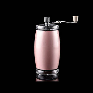 Molinillo de café manual WJL, cuerpo de plástico blanco, muela de acero inoxidable, manivela manual, portátil, para uso en el hogar y la oficina - Product Image 5