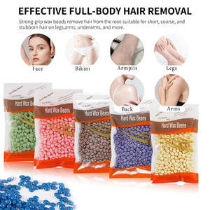 Juego de Perlas de <span class=keywords><strong>Cera</strong></span> Depilatoria Dura de Resina/Rosina Orgánica de 100 g, Aroma a <span class=keywords><strong>Granada</strong></span>, Natural, para Piel Sensible, Bikini, Venta al por Mayor - Product Image 2