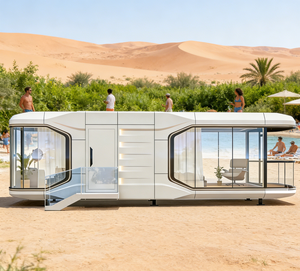 Casa Prefabricada de Lujo Popular con Hermosa <span class=keywords><strong>Vista</strong></span> para Ocio al Aire Libre, Vacaciones, Proyecto Turístico de Alta Gama, Estructura de Acero, Comedor Solar - Product Image 2