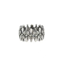 Bague ouverte unisexe en alliage plaqué argent, design populaire, motif huit trigrammes et épée à sept étoiles ajourée, style antique rétro hipster