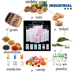 Sacs à soufflet latéral en LDPE personnalisables avec fermeture éclair pour l'emballage alimentaire, les aliments pour bébés, les vêtements médicaux - Logo imprimé en sérigraphie jetable - Product Image 5