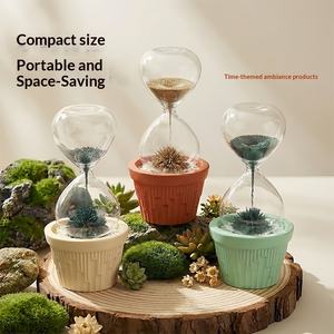 <span class=keywords><strong>Sablier</strong></span> créatif en verre avec base de pot de fleurs, <span class=keywords><strong>sablier</strong></span> magnétique, décoration de bureau, cadeau artisanal, <span class=keywords><strong>sablier</strong></span> - Product Image 3