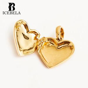 Perhiasan Grosir Lapis Emas 18k Trendi Elegan Chic Plata Perak Sterling 925 Liontin Kalung Bentuk Hati untuk Wanita - Product Image 2