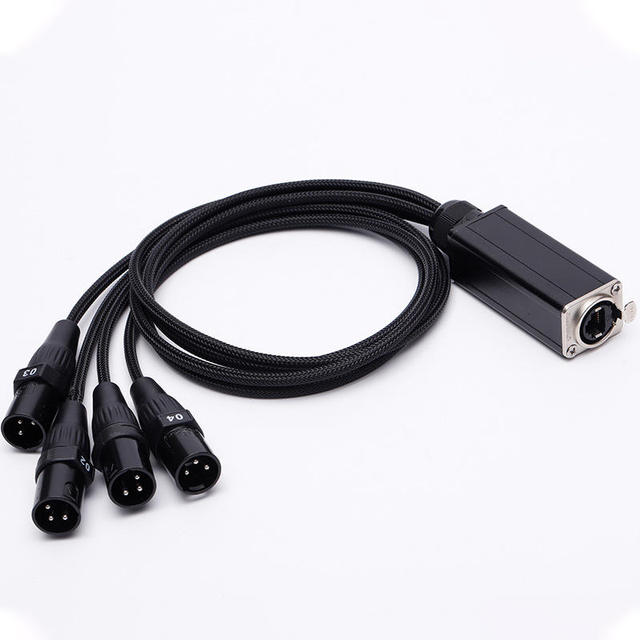 Custom RJ45 to 4 Channels XLR Audieo Adapter DMX512 Network signal Extension Spliter 1meter 20 Meter 50 Meter