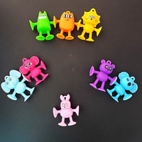 Figurines d'animaux mignonnes à ventouse, best-seller, en plastique souple TPR, éléphant, lapin, pieuvre, singe réalistes
