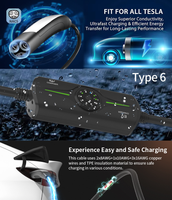 Nouvelle station de recharge portable pour véhicules électriques de niveau 2, 9 kW, 40 A, type 1, avec câble IP65 de 5 m, garantie de 2 ans
