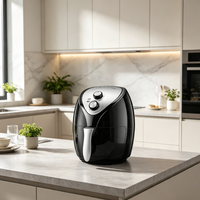 Friteuse à air carrée moderne 3,5 L à écran tactile, 1200 W, corps métallique, personnalisable OEM en usine, certifiée ROHS, multifonctionnelle – Offre Spéciale