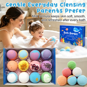 SEFUDUN Boules <span class=keywords><strong>de</strong></span> Bain Effervescentes Douces et Lisses pour la Peau, Thème Océan, avec Minéraux et Ingrédients Doux, en Boîte - Product Image 6