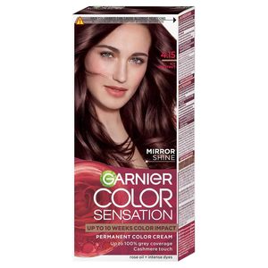 Cho Garnier cảm giác màu sắc 100ml vĩnh viễn Thuốc nhuộm tóc băng giá hạt dẻ với bột màu xanh lá cây tạm thời tính năng - Product Image 1