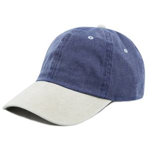 Gorro de papá en blanco de perfil bajo teñido de algodón 100%, gorro lavado Vintage de seis paneles de dos tonos - Product Image 5