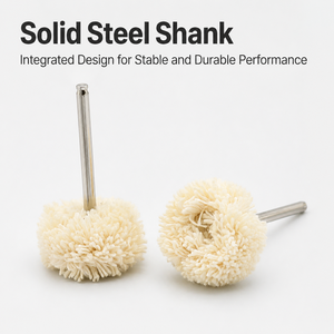 Roue de polissage en laine avec tige de 1/8 po, roue de polissage en laine douce pour outils rotatifs <span class=keywords><strong>Dremel</strong></span>, mini-meuleuse, bijoux en métal, jade, pierres précieuses - Product Image 5