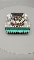 Boîtier de distribution fibre optique 12 ports 24 fibres sur rail DIN, LC Duplex Multimode OM3, boîtier terminal en métal avec pigtail pour réseau