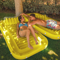 Fauteuil gonflable de piscine avec porte-gobelet, pliable, pour la plage, les fêtes, la baignoire - En stock pour l'exportation