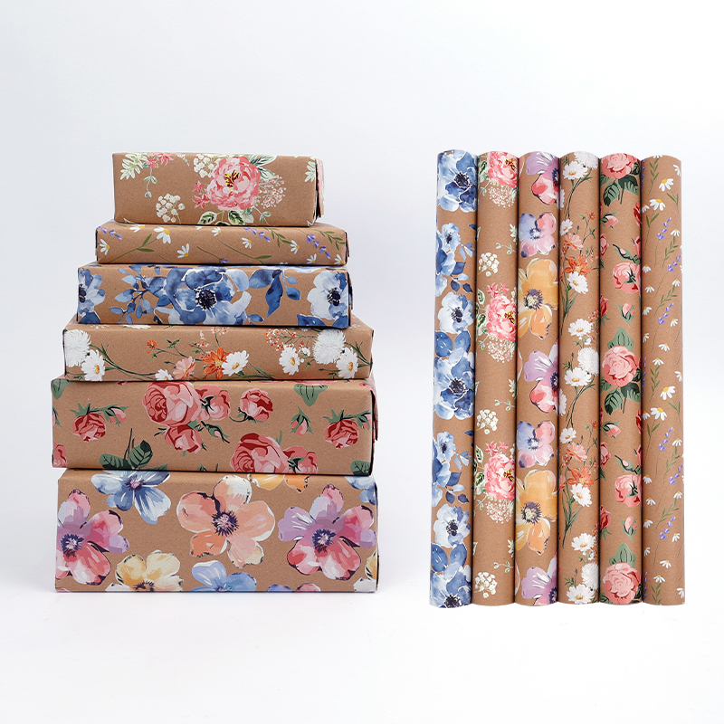 2026 Wholesale Flower Gift Wrapping Paper 43*300 cm Kraft Paper Wrapping Paper