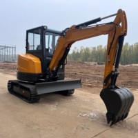 3.5 ton 4ton penggali mini rumah tangga pertanian taman rumah tangga 2.5 ton backhoe excavator daftar harga ekskavator baru