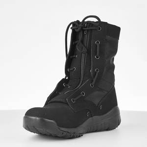 Unisex Zwarte Suède Tactische Laarzen Met Ritssluiting Veters Gevechtsschoenen In Hoogte, Waardoor Antislipfuncties Voor Het Zomerseizoen Toenemen - Product Image 5