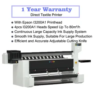 Factory Direct Sales I3200A1 4 Head 1800mm Wide Print <strong>Plotter</strong> Printing Inkjet <strong>Printer</strong> Natural <strong>Textile</strong> Print Machine - Product Image 3