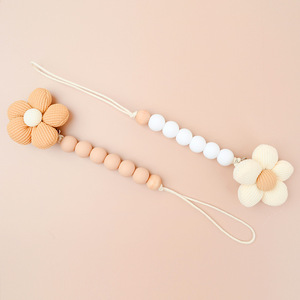 สายคล้องจุกนมหลอกเด็ก ลายดอกไม้ ทำจากซิลิโคน ปลอดสาร BPA สำหรับเด็กอายุ 0-12 เดือน พร้อมที่จับ - Product Image 3