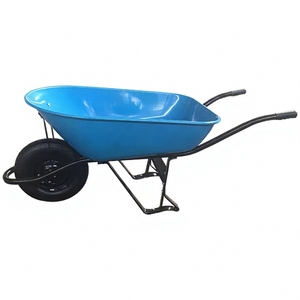 Carretilla de Construcción Reforzada WB6214 de 180 kg con Rueda Neumática 4.00-8, Carretilla de Jardín con Bandeja Metálica con Recubrimiento en Polvo de 0.8 mm - Product Image 3